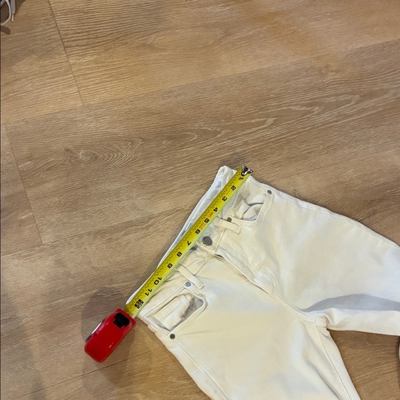 Just Black High Rise Cream Jeans Size 24 New Without Tags High Waisted like new - Picture 2 of 10